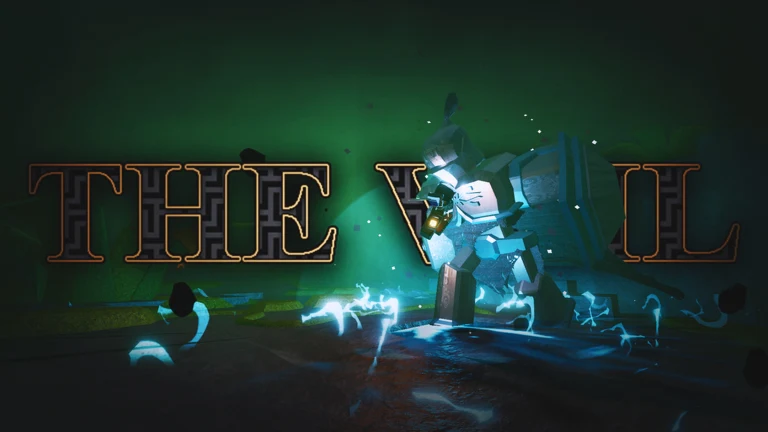 The Veil official artwork of an adventurer wielding a luminous weapon